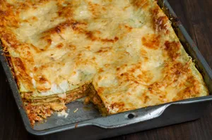 Lasagna Alla Bolognese On Steel Tray Wallpaper