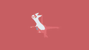 Latias Against Red Background Wallpaper