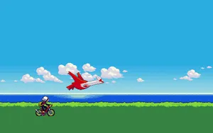 Latias Flying In Pixel-graphic Game Wallpaper