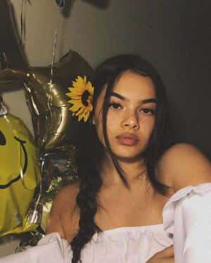 Latina Sunflower Aesthetic Wallpaper