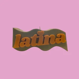 Latina Text Art Pink Background Wallpaper