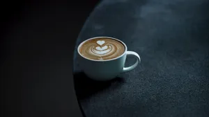 Latte Art In A Coffee Cup Wallpaper