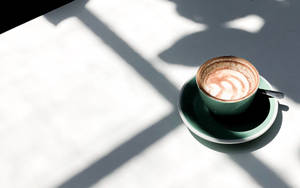 Latte Under The Sunny Morning Glory Wallpaper