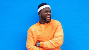 Laughing Closed Eyes Frances Tiafoe Wallpaper