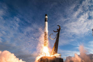 Launching White Rocket Wallpaper