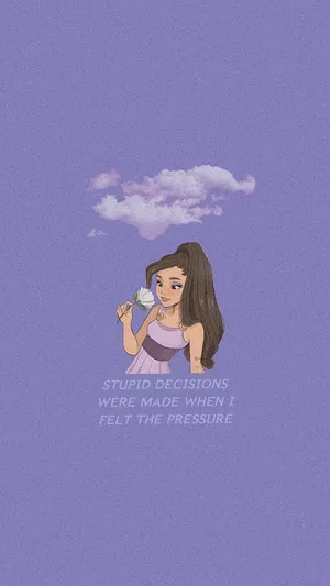 Lavender_ Aesthetic_ Animated_ Character_with_ Quote Wallpaper