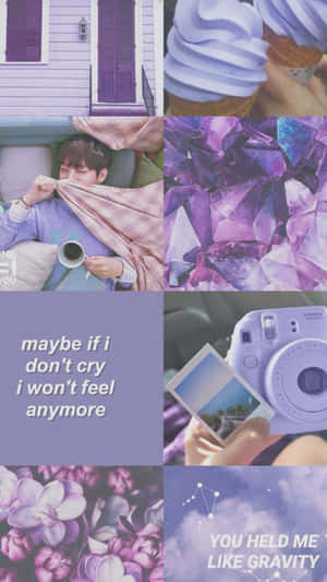 Lavender Aesthetic Collage Wallpaper