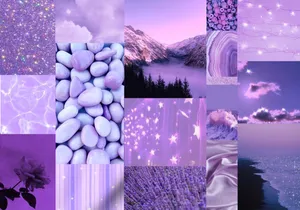 Lavender Aesthetic Collage Wallpaper