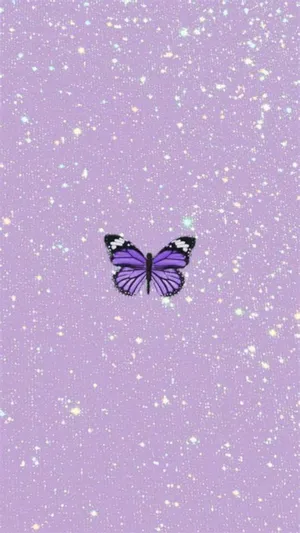 Lavender Butterfly Glitter Background Wallpaper