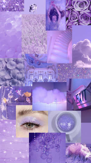 Lavender Collage Aesthetic Purple Moodboard Wallpaper