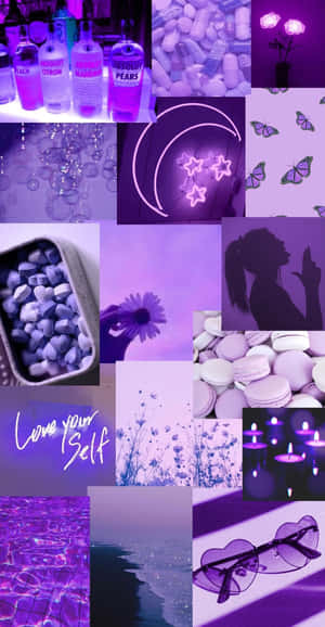 Lavender Collage Aesthetic Purple Vibes.jpg Wallpaper