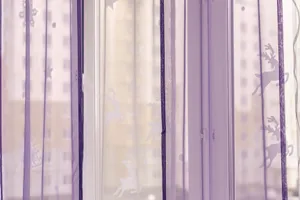 Lavender Curtains Interior Decor Wallpaper