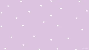 Lavender Hearts Pattern Wallpaper