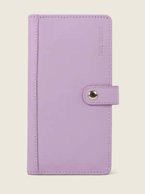 Lavender Leather Wallet Product Shot Wallpaper