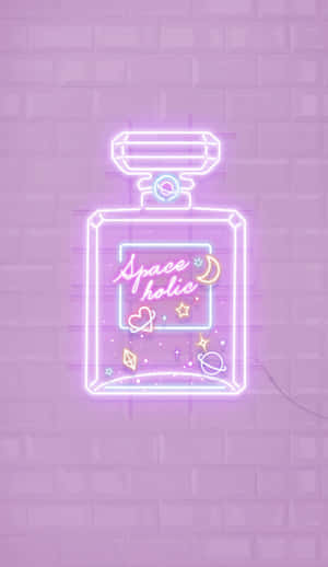 Lavender Space Perfume Neon Sign Wallpaper