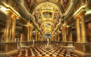 Lavish Palace Hall Wallpaper