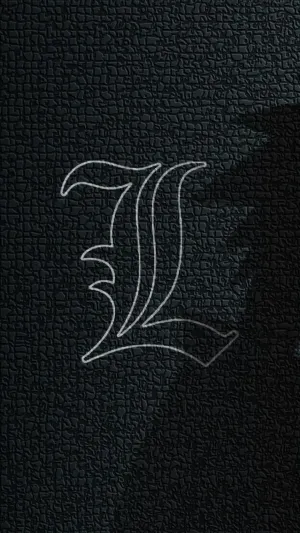 Lawliet’s Symbol On Death Note Iphone Wallpaper