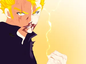 Laxus Dreyar Unleashing Power In Battle Wallpaper