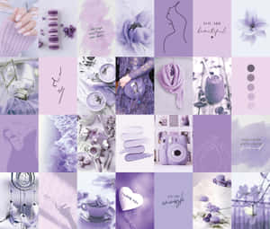 Layers Of Colors - A Purple Aesthetic Collage. Wallpaper