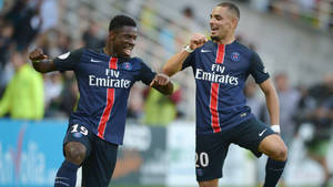 Layvin Kurzawa Teammate Celebrate Wallpaper