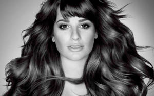 Lea Michele Long Flowing Black Hair Wallpaper