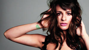 Lea Michele Neon Green Wrist Tattoo Wallpaper