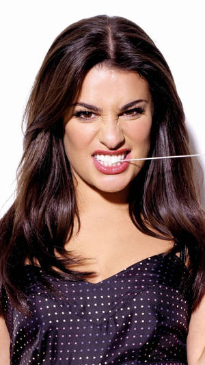 Lea Michele Stretched Out Gum Wallpaper