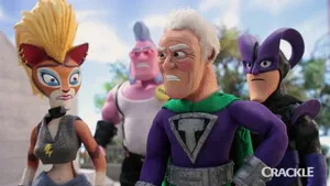Leading Heroes In Supermansion Wallpaper