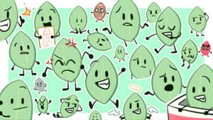 Leafy Characters Bfdi Wallpaper