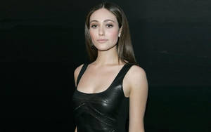 Leather Emmy Rossum Wallpaper