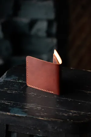 Leather Walleton Dark Wooden Table Wallpaper