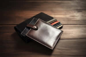 Leather Walleton Wooden Table Wallpaper