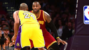 Lebron And Kobe Cavaliers Vs Lakers Game Wallpaper