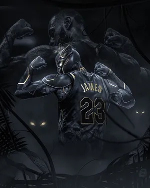Lebron James Black Basketball Aesthetic Wallpaper