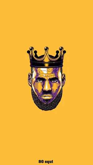 Lebron James Crown Vector Art Wallpaper