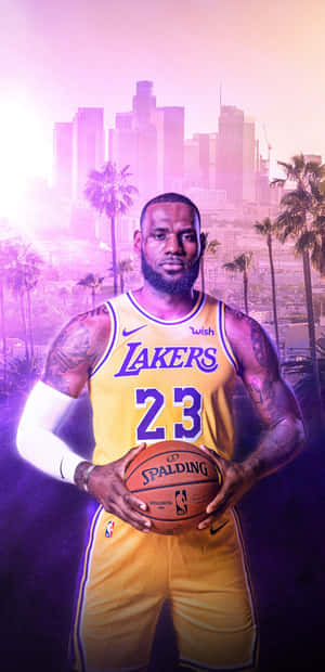 Lebron James Proudly Holds His New Iphone Wallpaper