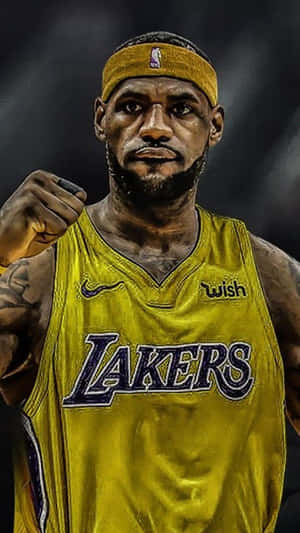 Lebron James Showing Off His New Iphone Wallpaper