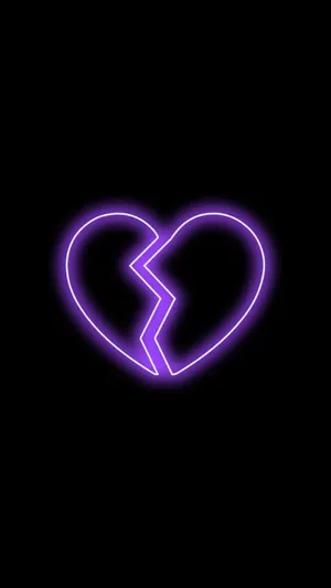 Led Black Heart Wallpaper
