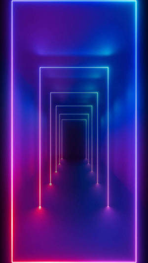 Led Light Hallway Wallpaper