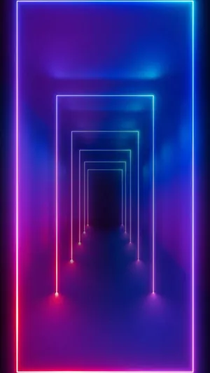 Led Light Hallway Wallpaper