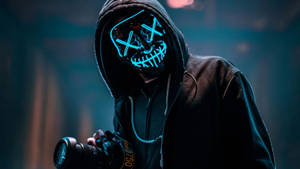 Led Masked Photographer Wallpaper