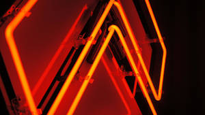 Led Neon Orange Light Wallpaper