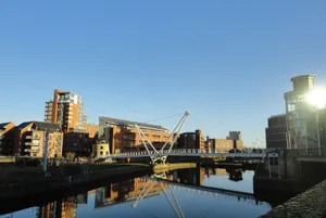 Leeds City Skyline During Sunset Wallpaper