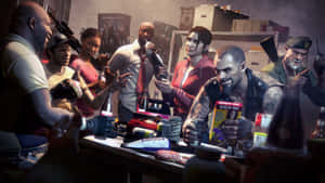 Left 4 Dead Characters In Action Wallpaper