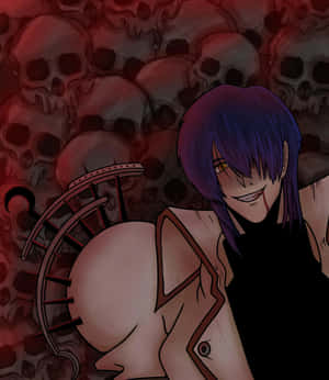 Legato Bluesummers Smirk Amidst Skulls Wallpaper