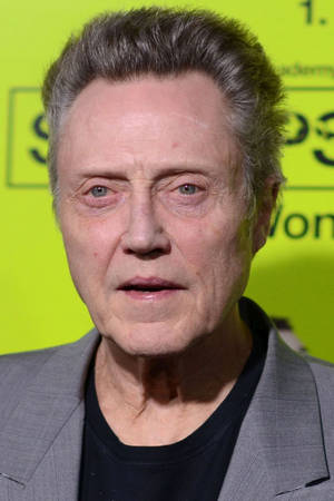 Legendary Actor Christopher Walken During A Film Shoot Wallpaper