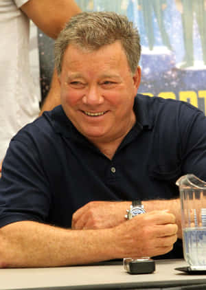 Legendary Actor William Shatner In A Candid Portrait Wallpaper