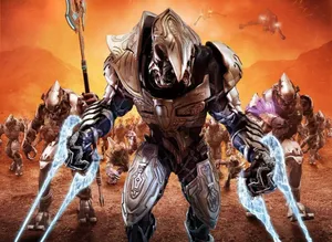 Legendary Arbiter In Action Wallpaper