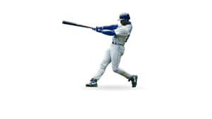 Legendary Baseball Player Ken Griffey Jr Is Pictured Swinging A Bat. Wallpaper