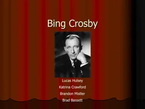 Legendary Bing Crosby On Stage Wallpaper